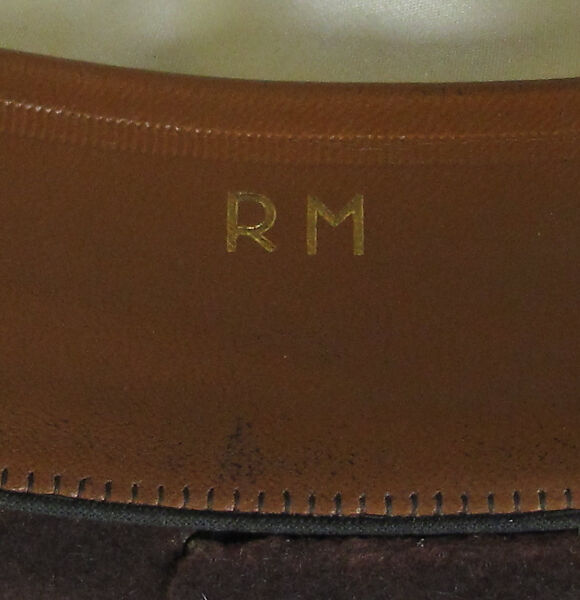 Suit, (a) linen; (b) linen, metal; (c) silk; (d) silk, leather, metal; (e) cotton; (f) metal; (g, h) metal, enamel; (i) silk; (j, k) cotton; (l, m) leather; (n) wool, silk, leather; (o) enamel, synthetic., American