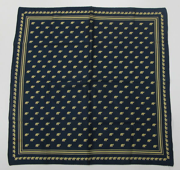 Suit, (a) cotton, synthetic; (b) cotton, synthetic, metal; (c) silk; (d) silk, leather, metal; (e) cotton; (f, g) metal, enamel; (h) silk; (i, j) cotton; (k, l) leather; (m) straw, silk, leather; (n) wood, horn, synthetic., American
