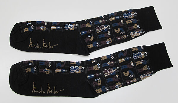 Ensemble, (a) cotton, silk, synthetic; (b) silk; (c) wool, metal; (d) silk, leather, metal; (e) cotton; (f, g) metal, enamel; (h) silk, metal; (i, j) cotton; (k, l) leather; (m) wool, silk, leather., American