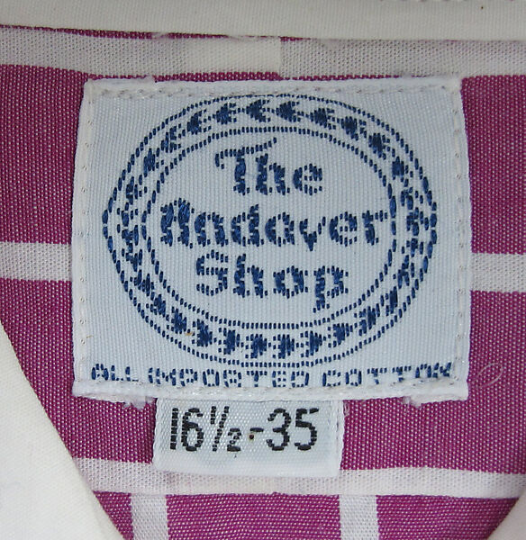 Ensemble, (a) cotton, silk, synthetic; (b) silk; (c) wool, metal; (d) silk, leather, metal; (e) cotton; (f, g) metal, enamel; (h) silk, metal; (i, j) cotton; (k, l) leather; (m) wool, silk, leather., American
