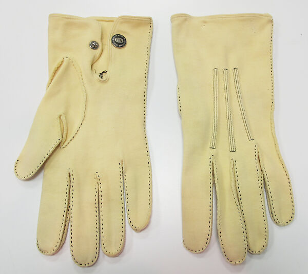 Ensemble, (a) wool, silk; (b) silk, synthetic; (c) silk; (d, e) cotton; (f) wool, silk, leather., American