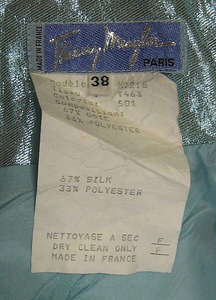 Ensemble, Mugler (French, founded 1974), silk, synthetic, French