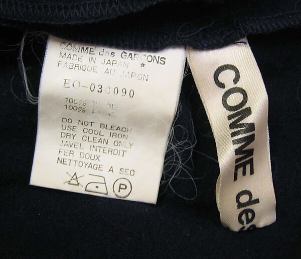 Dress, Comme des Garçons (Japanese, founded 1969), wool, Japanese