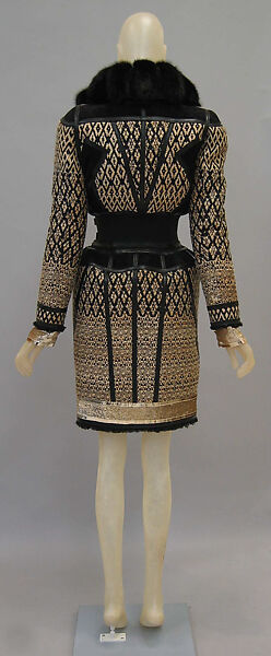 Coat, House of Balenciaga (French, founded 1937), leather, fur (mink), cotton/synthetic, French