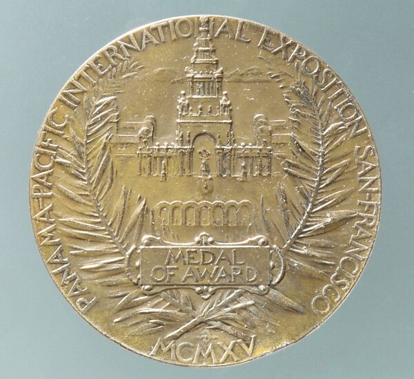 Medal of Award, Panama-Pacific International Exposition, San Francisco, John Flanagan (American, Newark, New Jersey 1865–1952 New York), Bronze with gold patination, American
