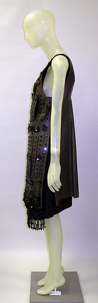 Ensemble, Prada (Italian, founded 1913), (a) leather, synthetic; (b) synthetic; (c, d) leather, synthetic, metal; (e) fur, leather, silk, synthetic, metal, Italian