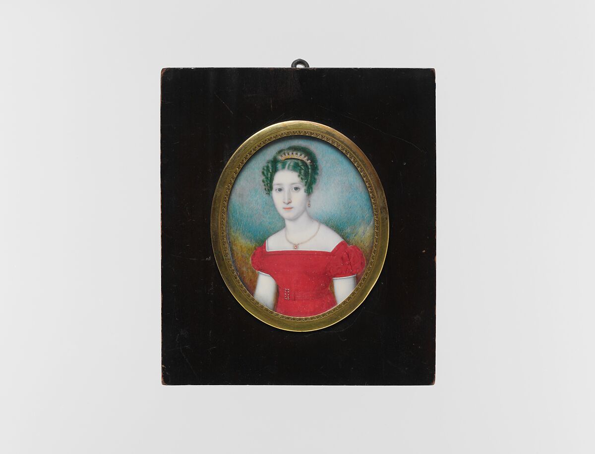 Eugenie Simon, Louis Antoine Collas (French, Bordeaux ca. 1775–after 1828), Watercolor on ivory, American 