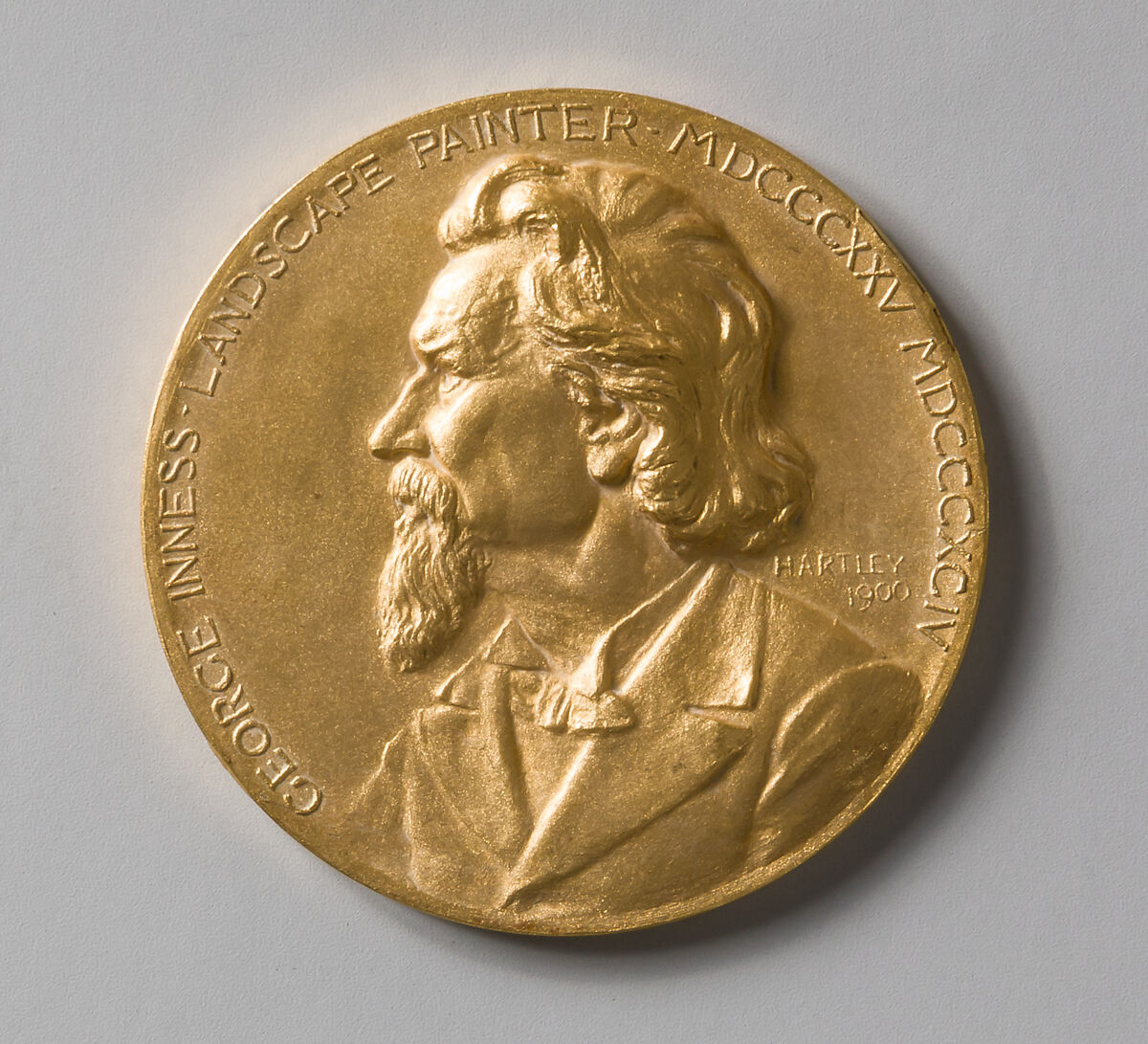 George Inness Gold Medal, Jonathan Scott Hartley (American, Albany, New York 1845–1912 New York), Gold, American 