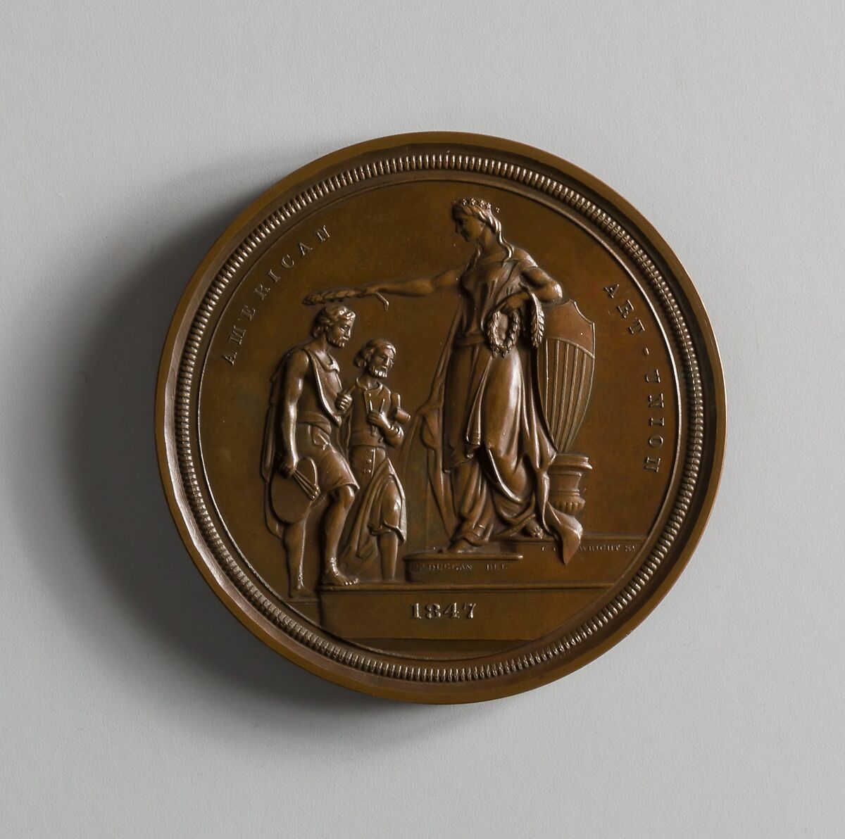 Washington Allston, Designed by Peter Paul Duggan (American (born Ireland), 1810–1861 Paris), Bronze, American