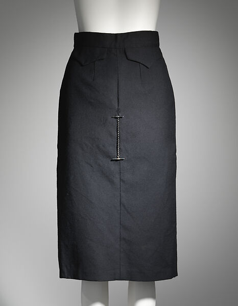 Skirt, Alexander McQueen (British, founded 1992), wool, metal, British 