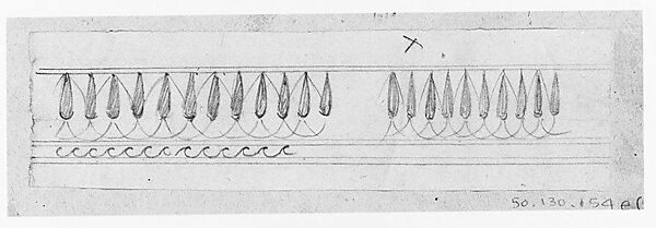 Classical Ornament (from Scrapbook), John Singer Sargent (American, Florence 1856–1925 London), Graphite on tracing paper, American