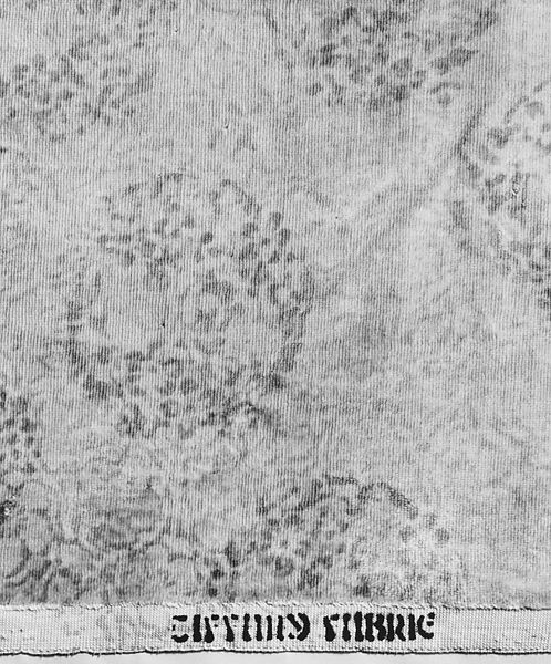 Printed velvet, Designed by Louis C. Tiffany (American, New York 1848–1933 New York), Silk and cotton, printed, American