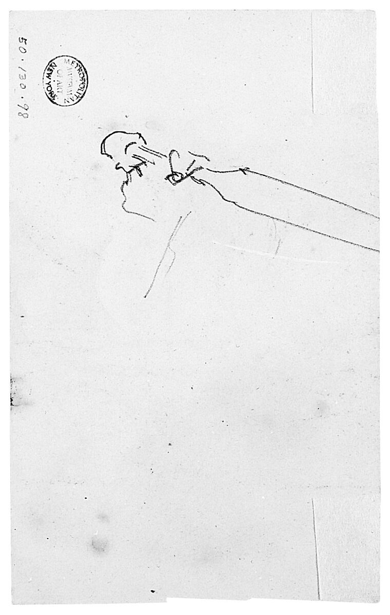 Oar, John Singer Sargent (American, Florence 1856–1925 London), Graphite on off-white wove paper, American