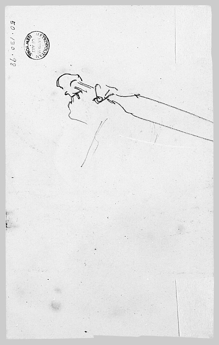 Oar, John Singer Sargent (American, Florence 1856–1925 London), Graphite on off-white wove paper, American