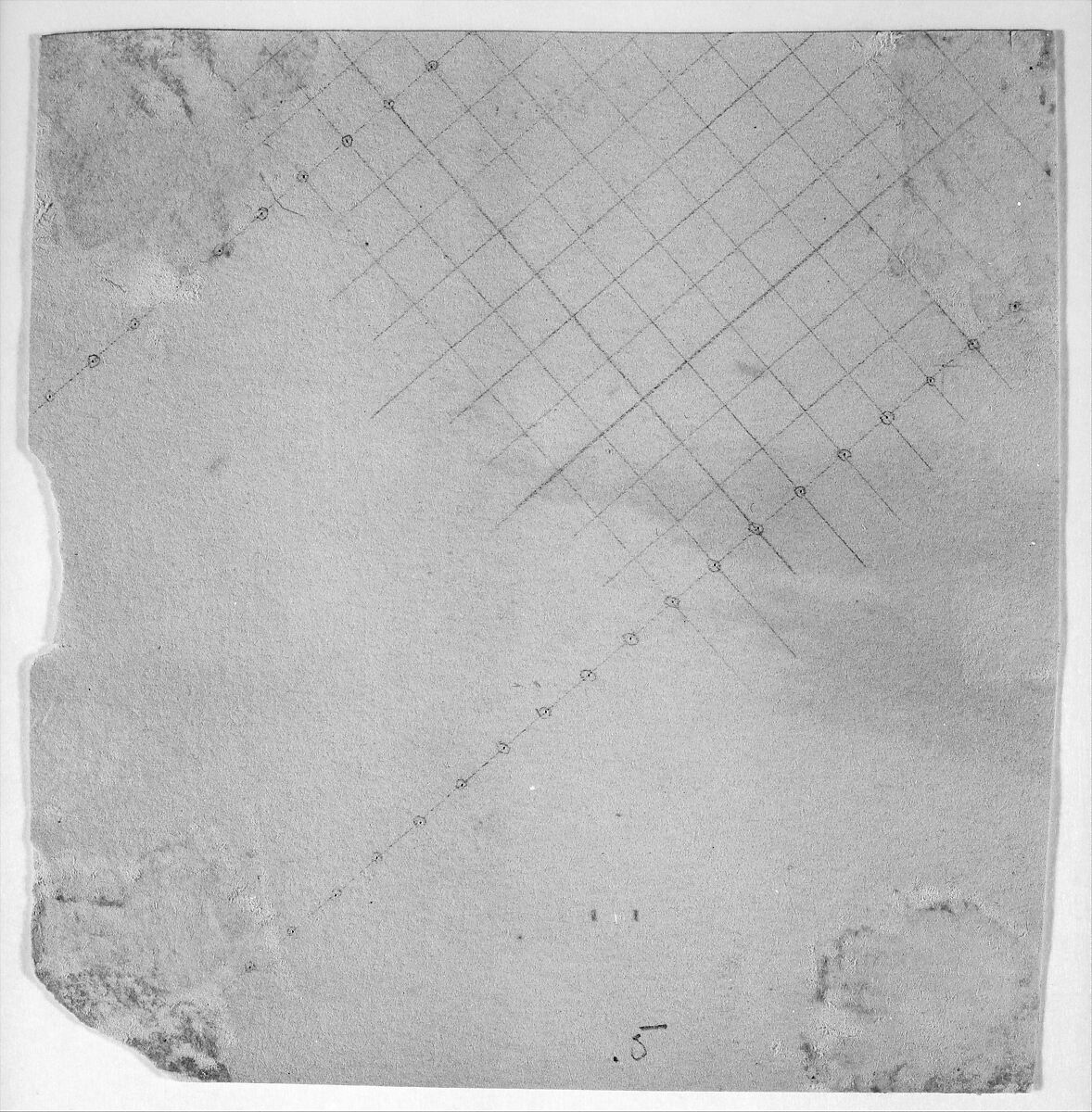 Grid (from Sketchbook), James McNeill Whistler (American, Lowell, Massachusetts 1834–1903 London), Graphite on buff wove paper, American 