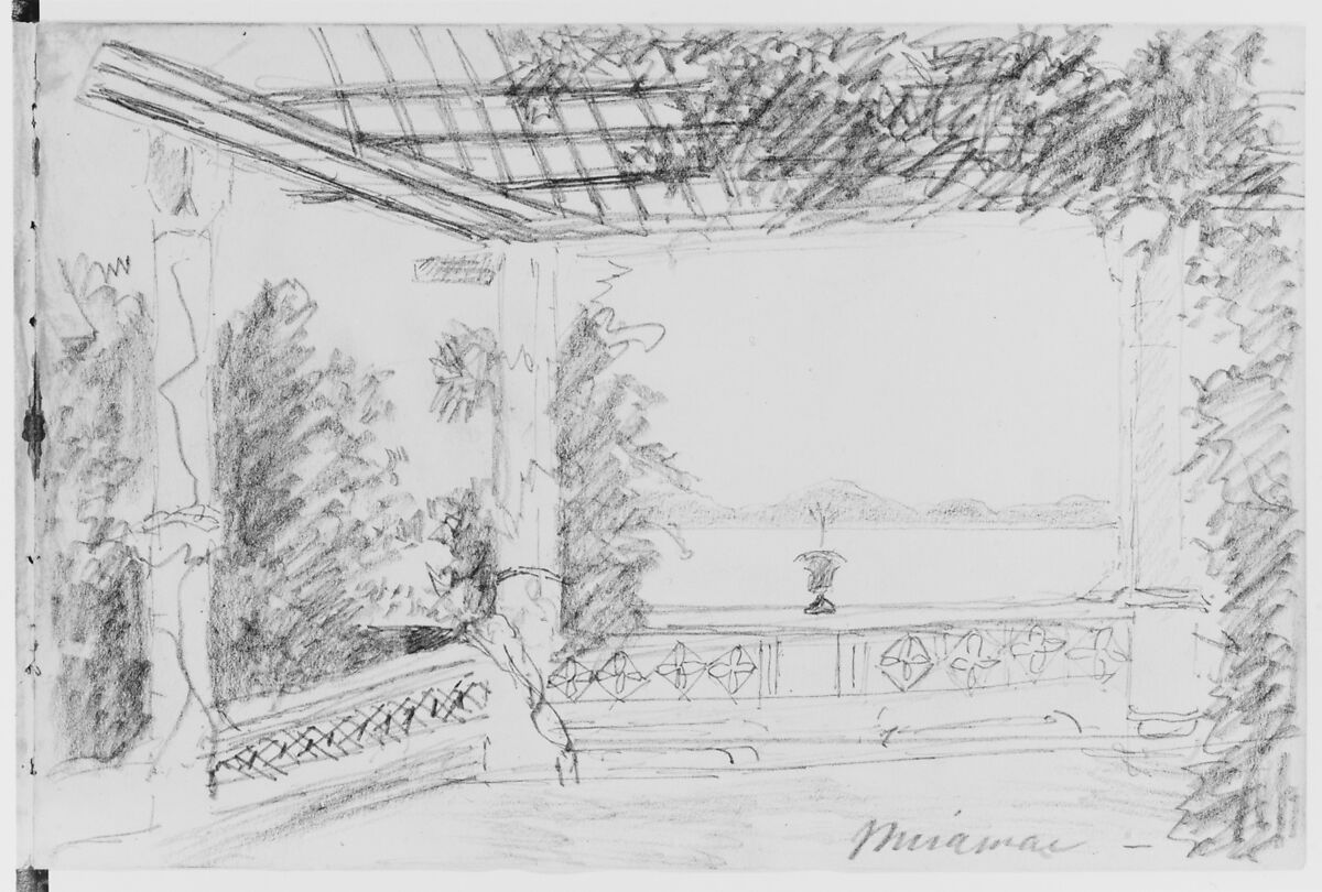 Miramar, 1904 (from Sketchbook), Mary Newbold Sargent (1826–1906), Graphite on paper, American 