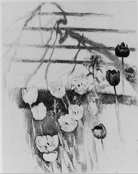 Still-life with Teapot and Checkered Tablecloth, Lilian Westcott Hale (American, Hartford, Connecticut 1880–1963 St. Paul, Minnesota), Charcoal on paper, American