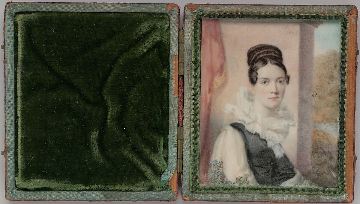 Portrait of a Lady, John Robinson (1774–ca. 1829), Watercolor on ivory, American 