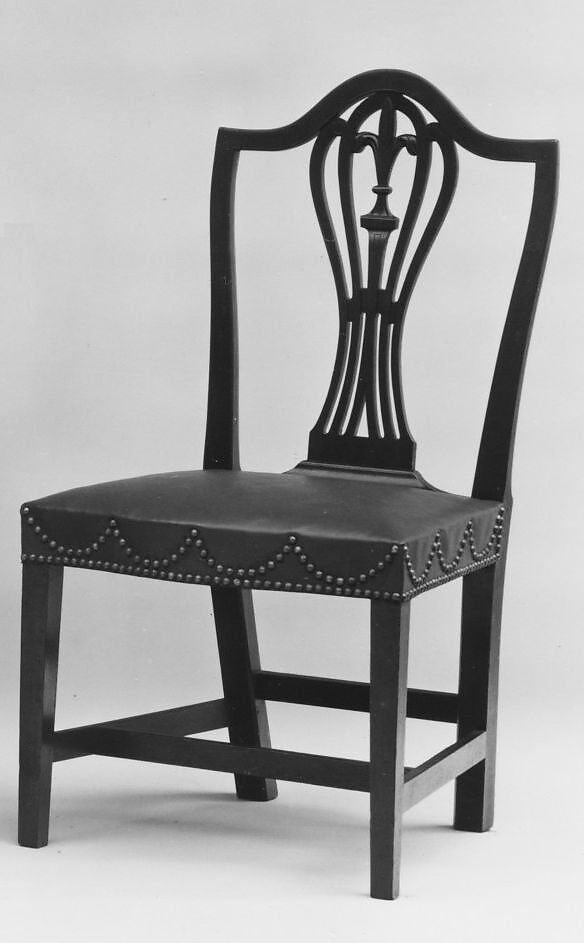 Side chair, mahogany (primary), mahogany veneer; maple (secondary), American 