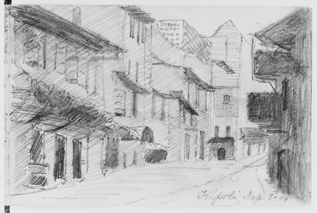 Tripoli, 1904 (from Sketchbook), Mary Newbold Sargent (1826–1906), Graphite on paper, American 