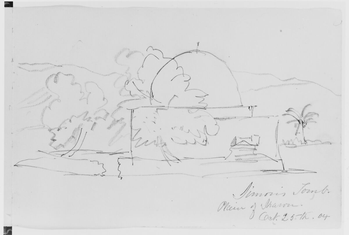 Tomb, Plain of Sharon, 1904 (from Sketchbook), Mary Newbold Sargent (1826–1906), Graphite on paper, American 
