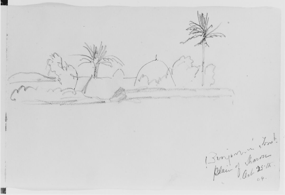 Benjamin's Tomb, 1904 (from Sketchbook), Mary Newbold Sargent (1826–1906), Graphite on paper, American 