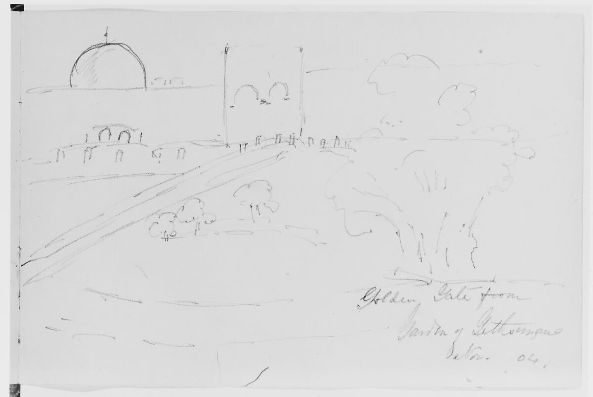 Golden Gate, 1904 (from Sketchbook), Mary Newbold Sargent (1826–1906), Graphite on paper, American 