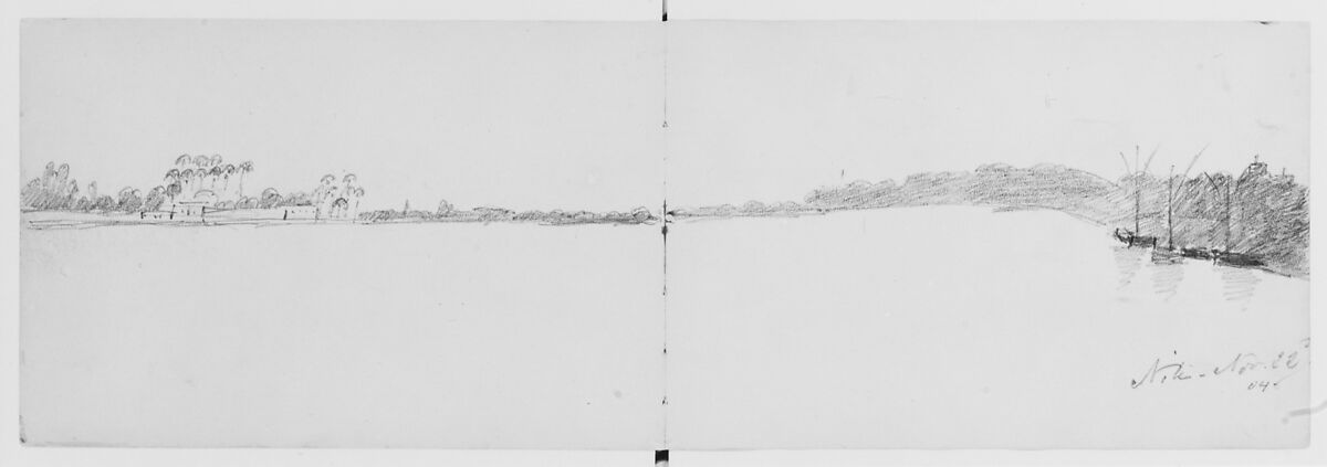 Nile, 1904 (from Sketchbook), Mary Newbold Sargent (1826–1906), Graphite on paper, American 