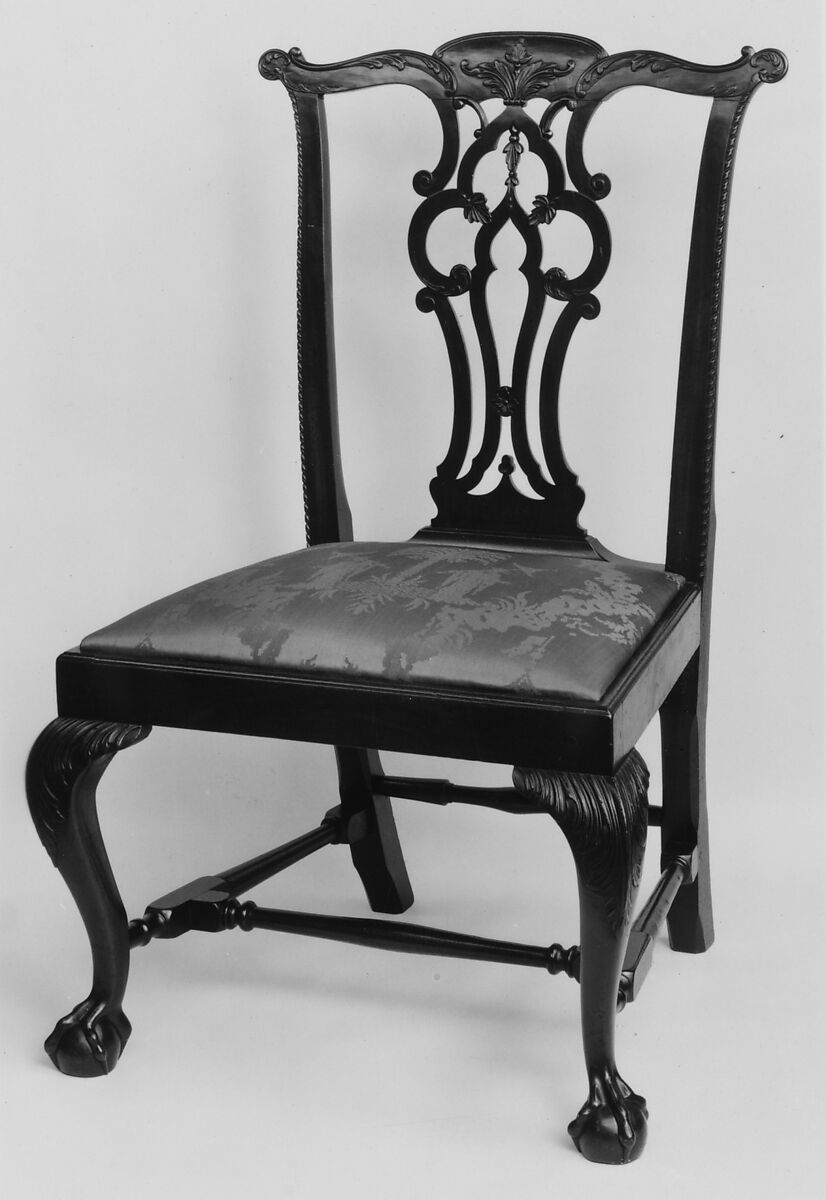 Side chair, Mahogany, maple, American