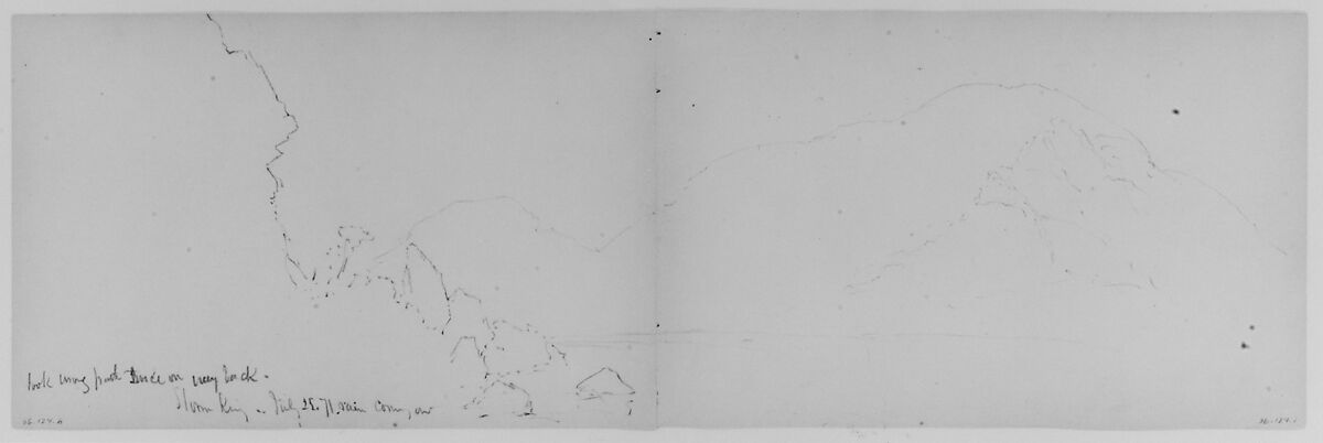 Storm King, 1871 (from Sketchbook), Daniel Huntington (American, New York 1816–1906 New York), Graphite on paper, American 