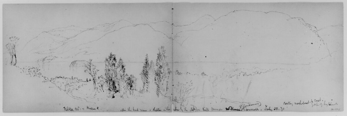 Fishkill Mountain, 1871 (from Sketchbook), Daniel Huntington (American, New York 1816–1906 New York), Graphite on paper, American 