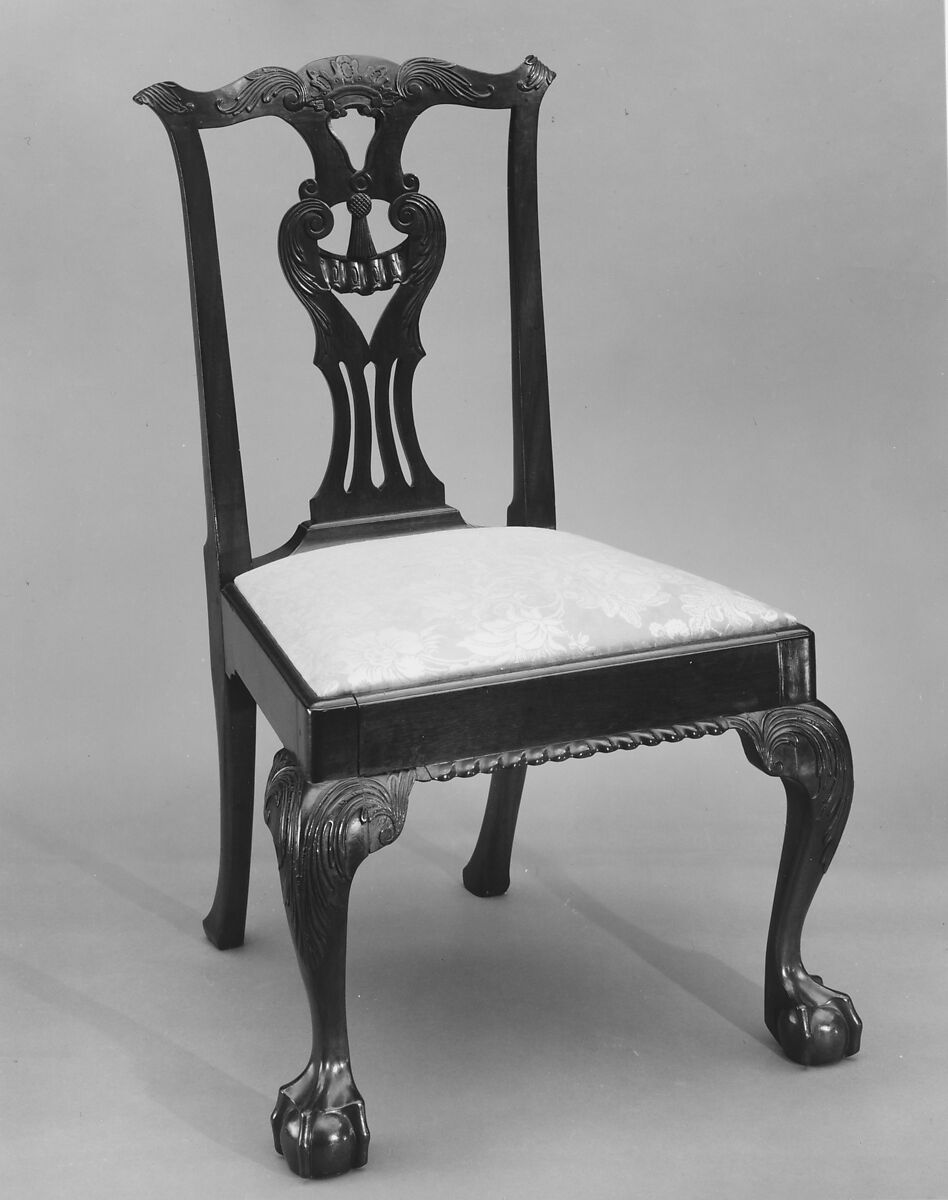 Side Chair, Mahogany, maple, white pine, American