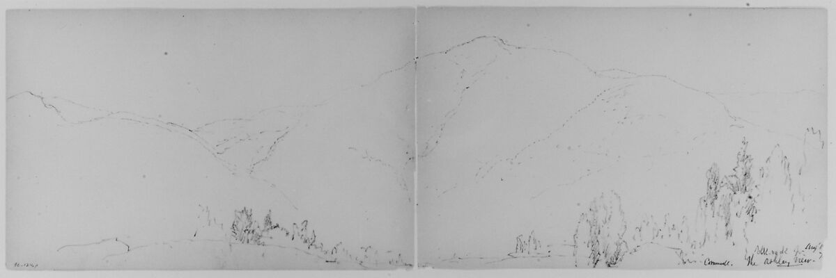 Cornwall, 1871 (from Sketchbook), Daniel Huntington (American, New York 1816–1906 New York), Graphite on paper, American 