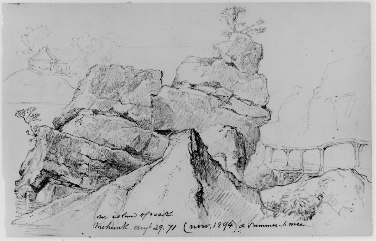 Mohonk, 1871 (from Sketchbook), Daniel Huntington (American, New York 1816–1906 New York), Graphite on paper, American 