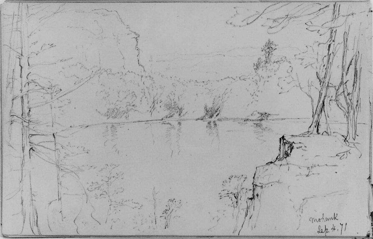 Mohonk, 1871 (from Sketchbook), Daniel Huntington (American, New York 1816–1906 New York), Graphite on paper, American 