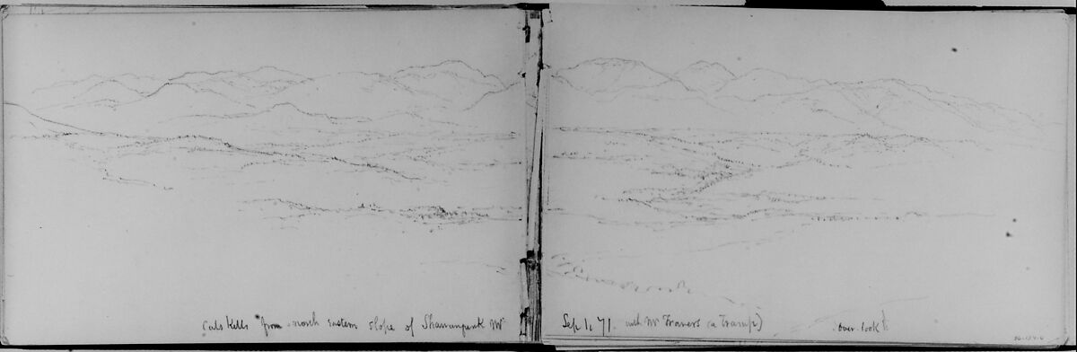 Catskills, 1871 (from Sketchbook), Daniel Huntington (American, New York 1816–1906 New York), Graphite on paper, American 