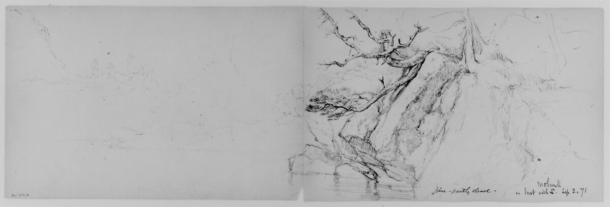 Mohonk, 1871 (from Sketchbook), Daniel Huntington (American, New York 1816–1906 New York), Graphite on paper, American 