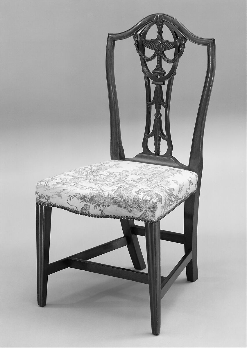 Side Chair, Mahogany, maple, red oak, American