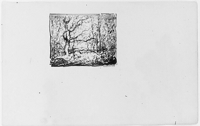 Trees in a Forest (from Sketchbook), Henry Ward Ranger (American, Syracuse, New York 1858–1916 New York), Graphite, ink, on paper, American 