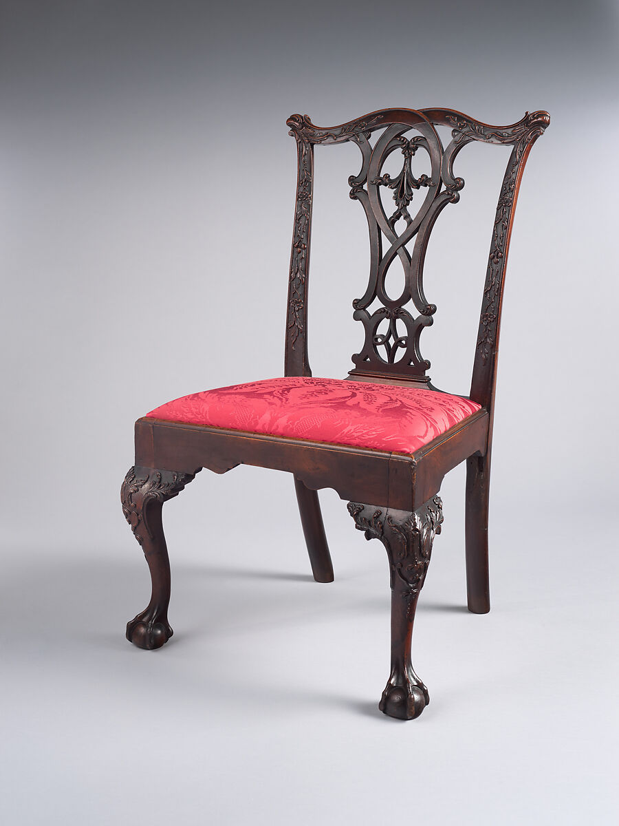 Side Chair, Mahogany, Atlantic white cedar, yellow pine; upholstery (modern), American