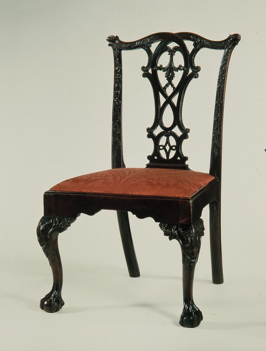 Side Chair, Mahogany, Atlantic white cedar, yellow pine; upholstery (modern), American