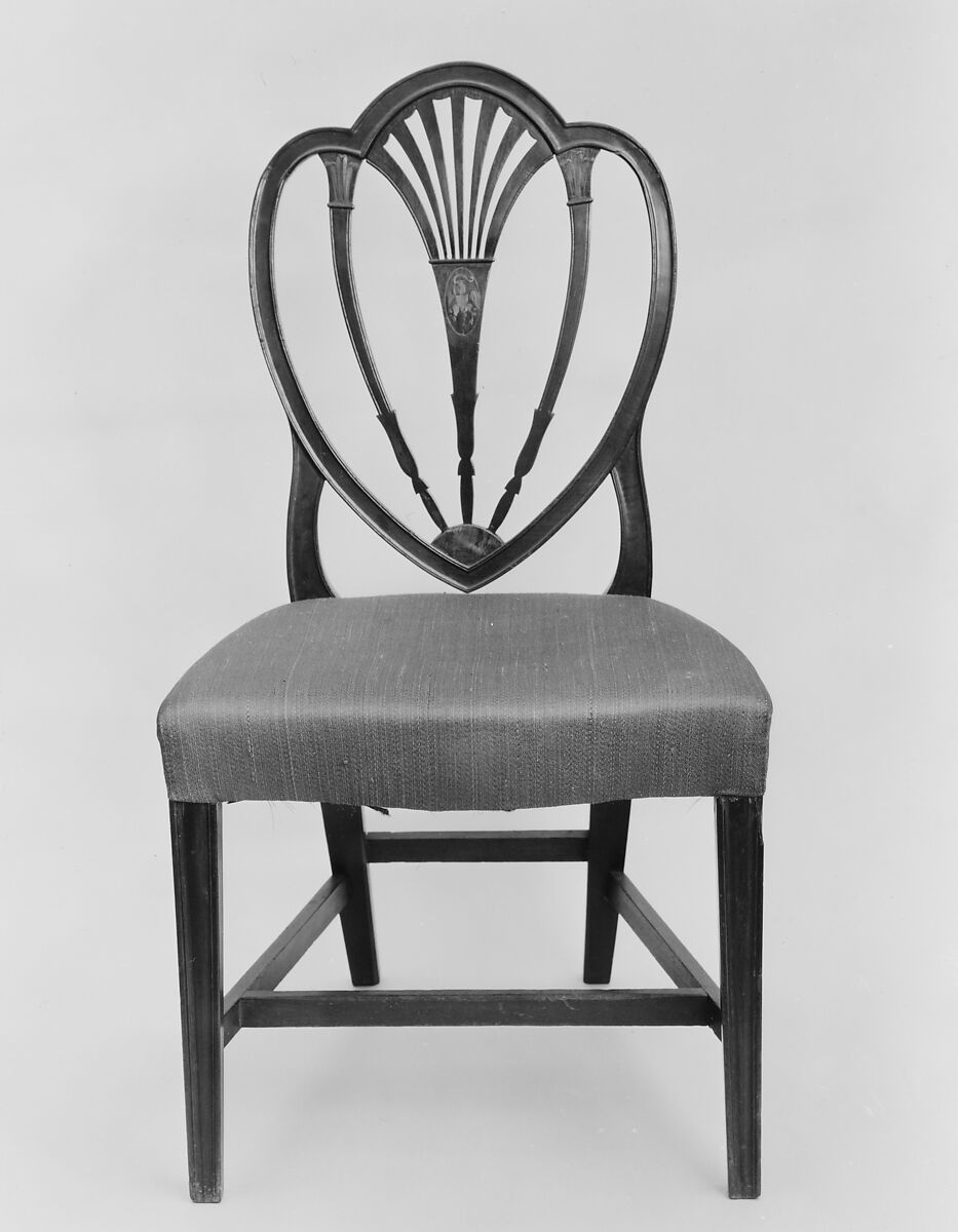 Side Chair, Mahogany, ash, tulip poplar, satinwood, American