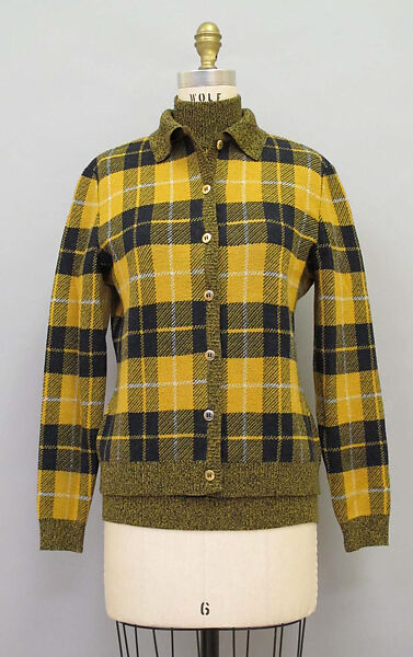 Sweater set, Bill Blass Ltd. (American, founded 1970), wool, metal, American 