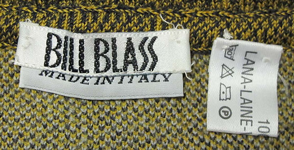 Sweater set, Bill Blass Ltd. (American, founded 1970), wool, metal, American