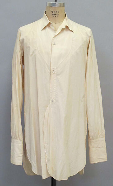 Dress shirt, House of Lanvin (French, founded 1889), cotton, French 