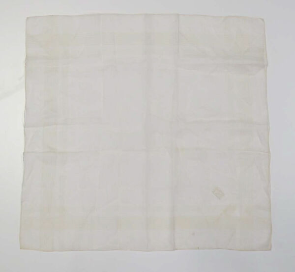 Handkerchief, linen, American or European 