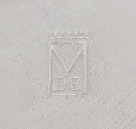 Handkerchief, linen, American or European