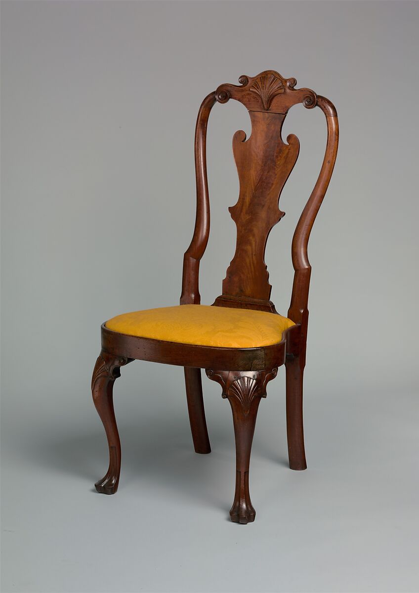 Side Chair, Walnut, yellow pine, American 