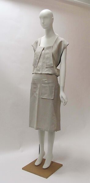 Ensemble, Issey Miyake (Japanese, 1938–2022), cotton, nylon, polyurethane, Japanese