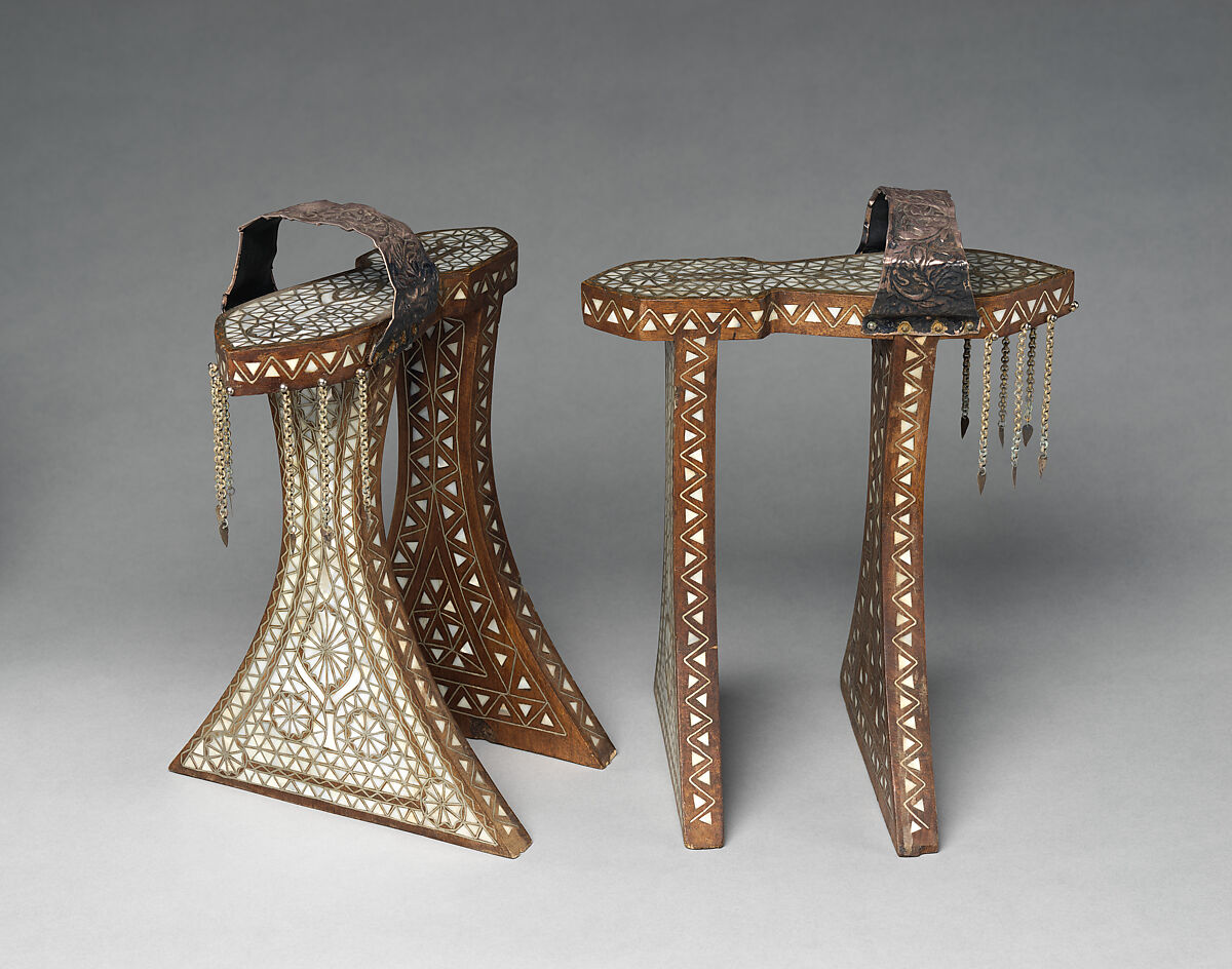 Hammam Shoes, Wood, mother-of-pearl, silver